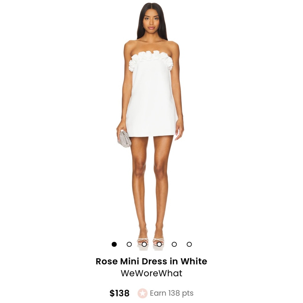 WeWoreWhat White Rosette Mini Dress - Picture 4 of 4